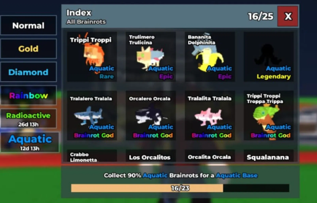 steal a brainrot index